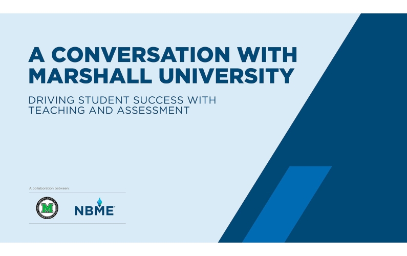 thumbnail of marshall webinar video showing title on blue background with geometric shapes 